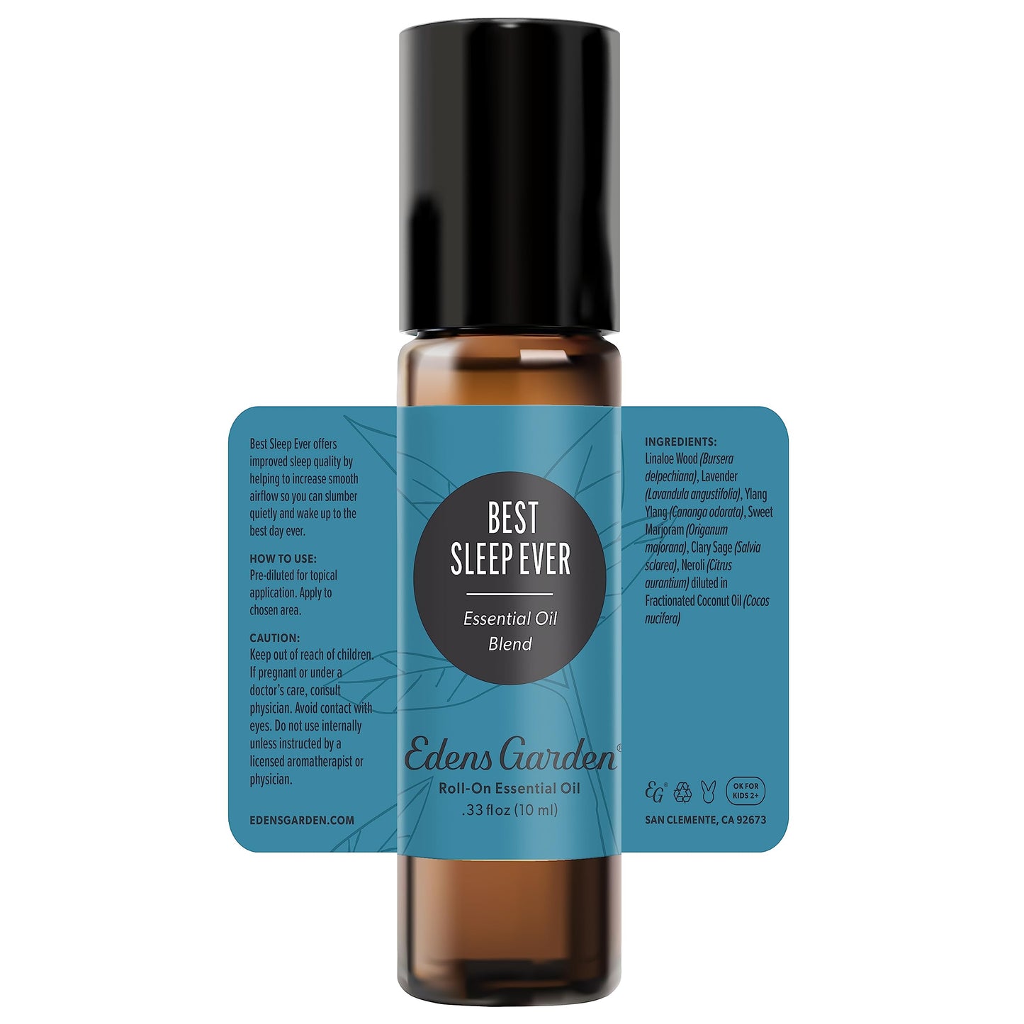Edens Garden Best Sleep Ever Essential Oil Roll-On Blend- 100% Pure Premium Grade, Natural, Therapeutic, Aromatherapy, Kid & Skin Safe, The Best for Comfort, Wellness Pre-Diluted 10 ml (.33 fl oz)