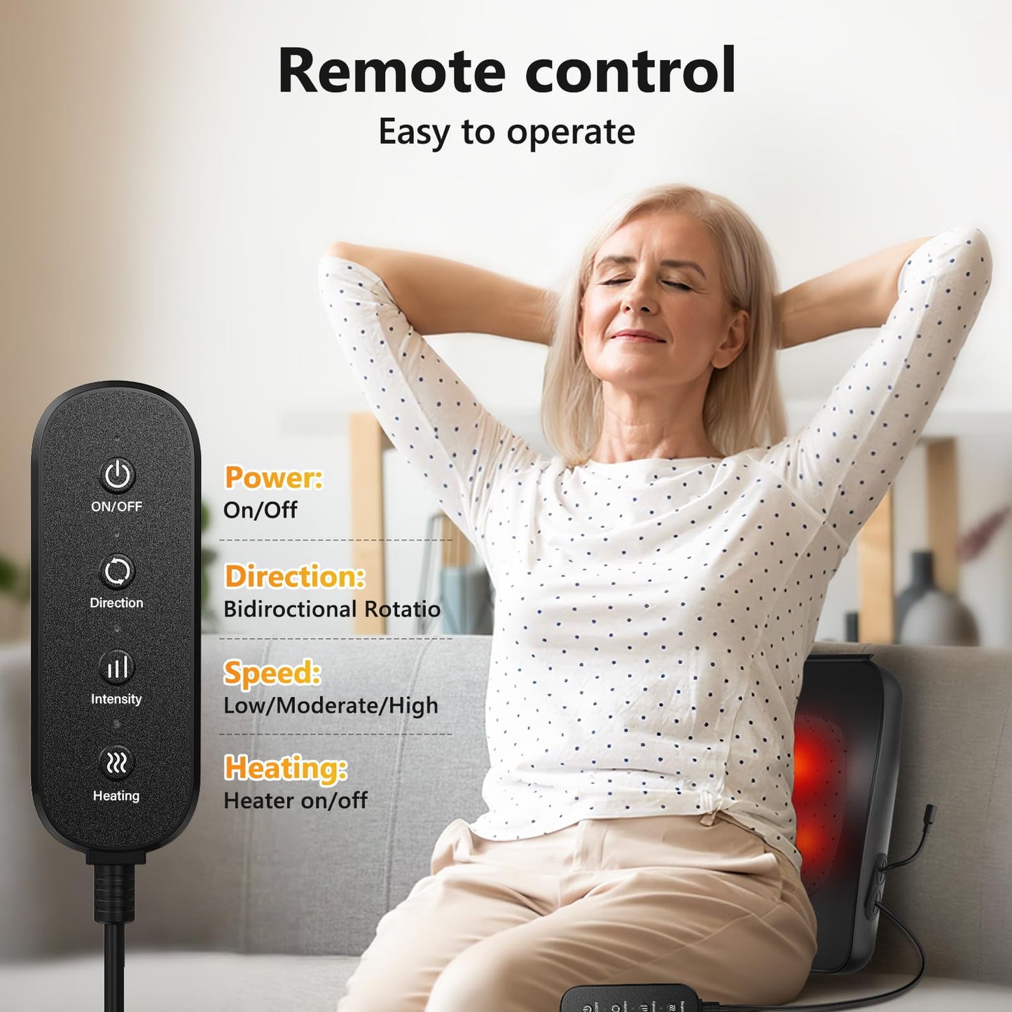 iKristin Back Massager with Heat,Shiatsu Neck Back Massager Pillow,Deep Tissue Kneading Back Massage,Massage Pillow for Shoulders,Legs,Foot,Body Muscle Relief,Neck Massager for Women/Men/Dad/Mom