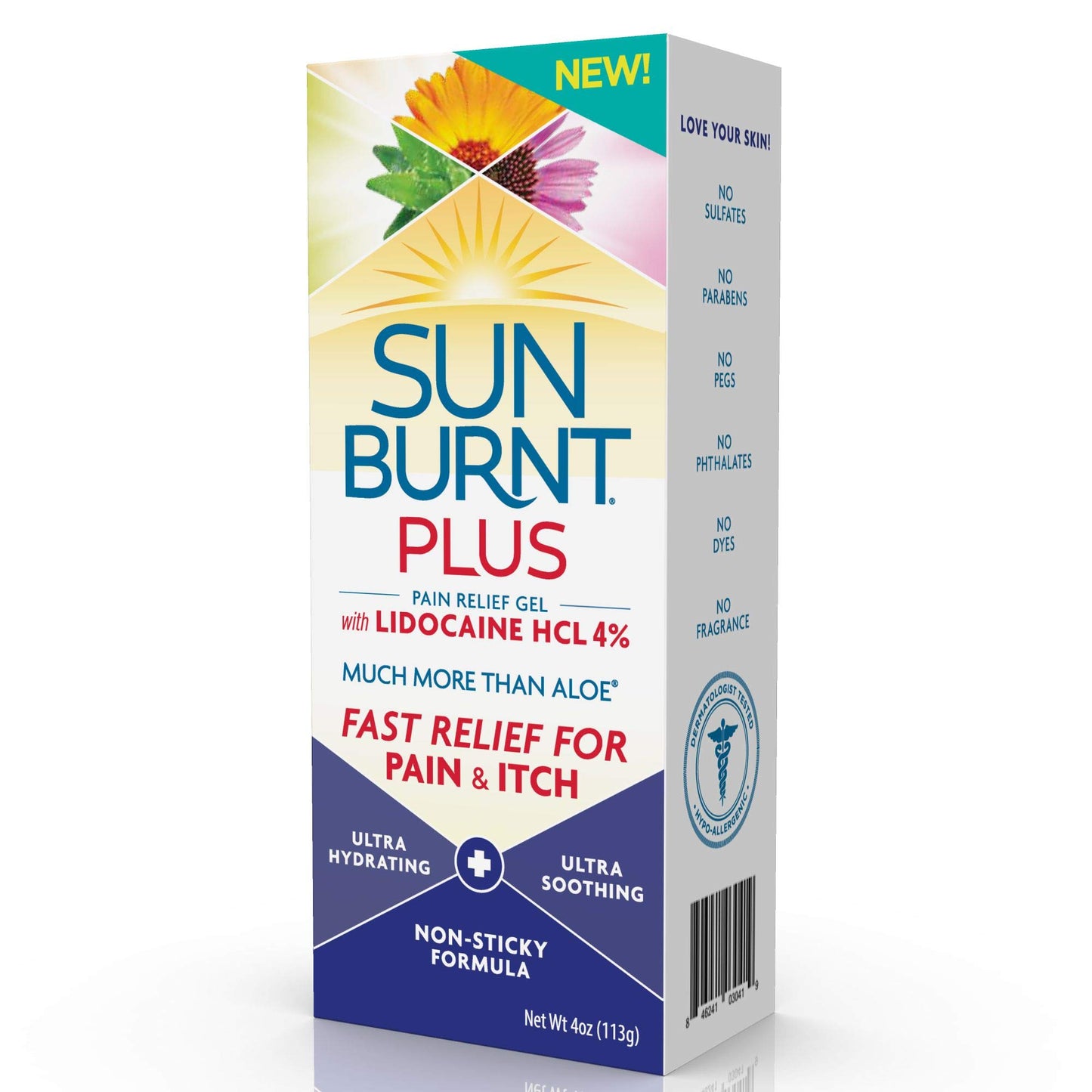 Sunburnt Plus After-Sun Gel with Lidocaine, 4 Ounce