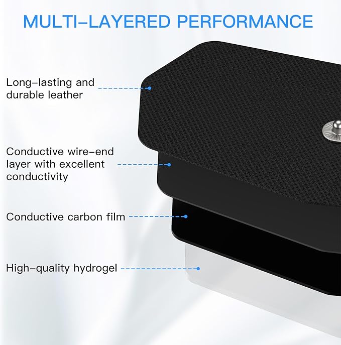 4.96 in x 2.55 in Tens Unit Electrode Pads - Standard 3.5mm Snap-in Connector Tens Unit Replacement Pads - Tens Unit Pads 4 Pack (Please Confirm The Electrode Pads Size Before Purchasing)