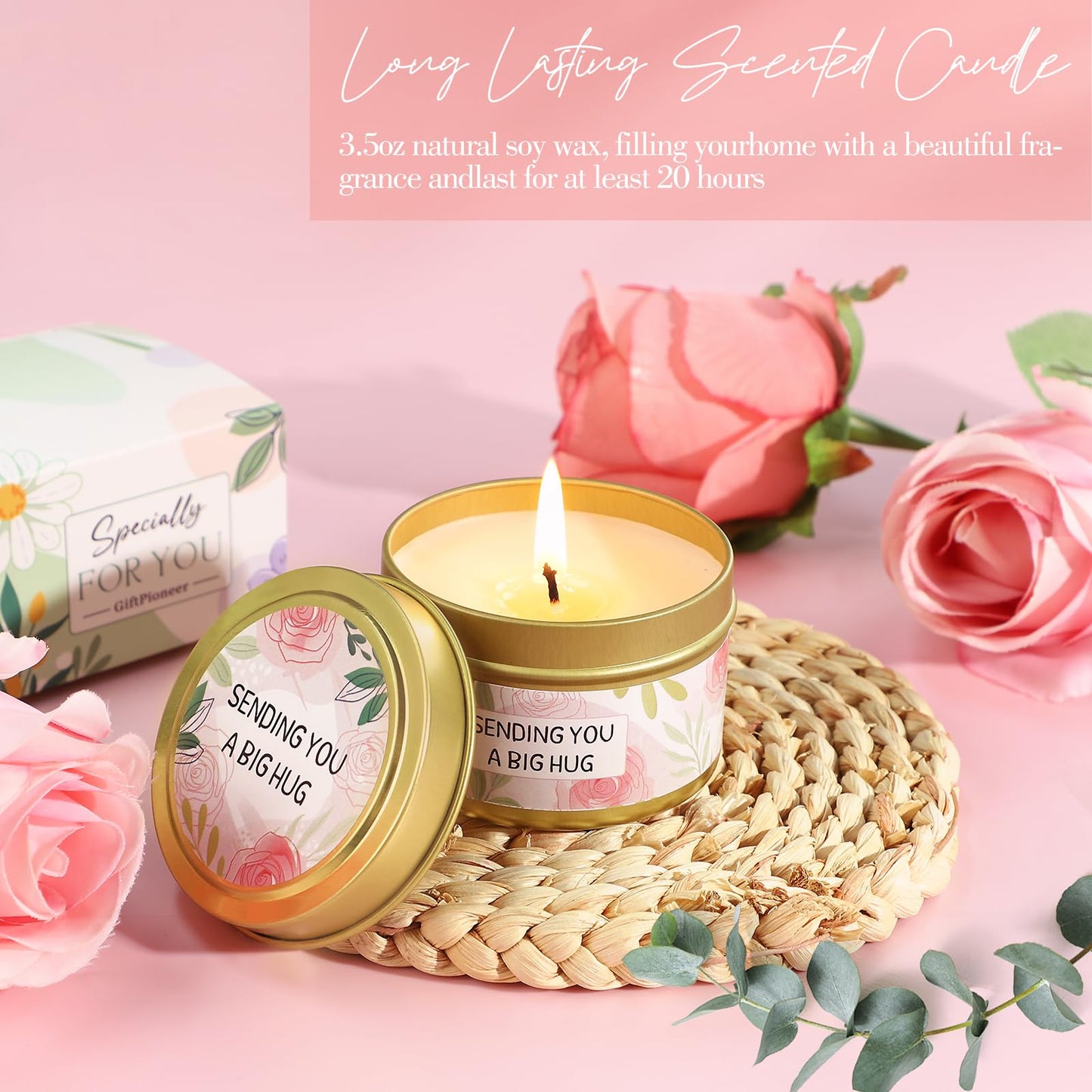 Birthday Gifts for Women, Self Care Gifts for Women, Relaxing Spa Gifts Basket Care Package w/Flannel Blanket, Unique Gifts Box for Mom Her Best Friend Sister Grandma Wife