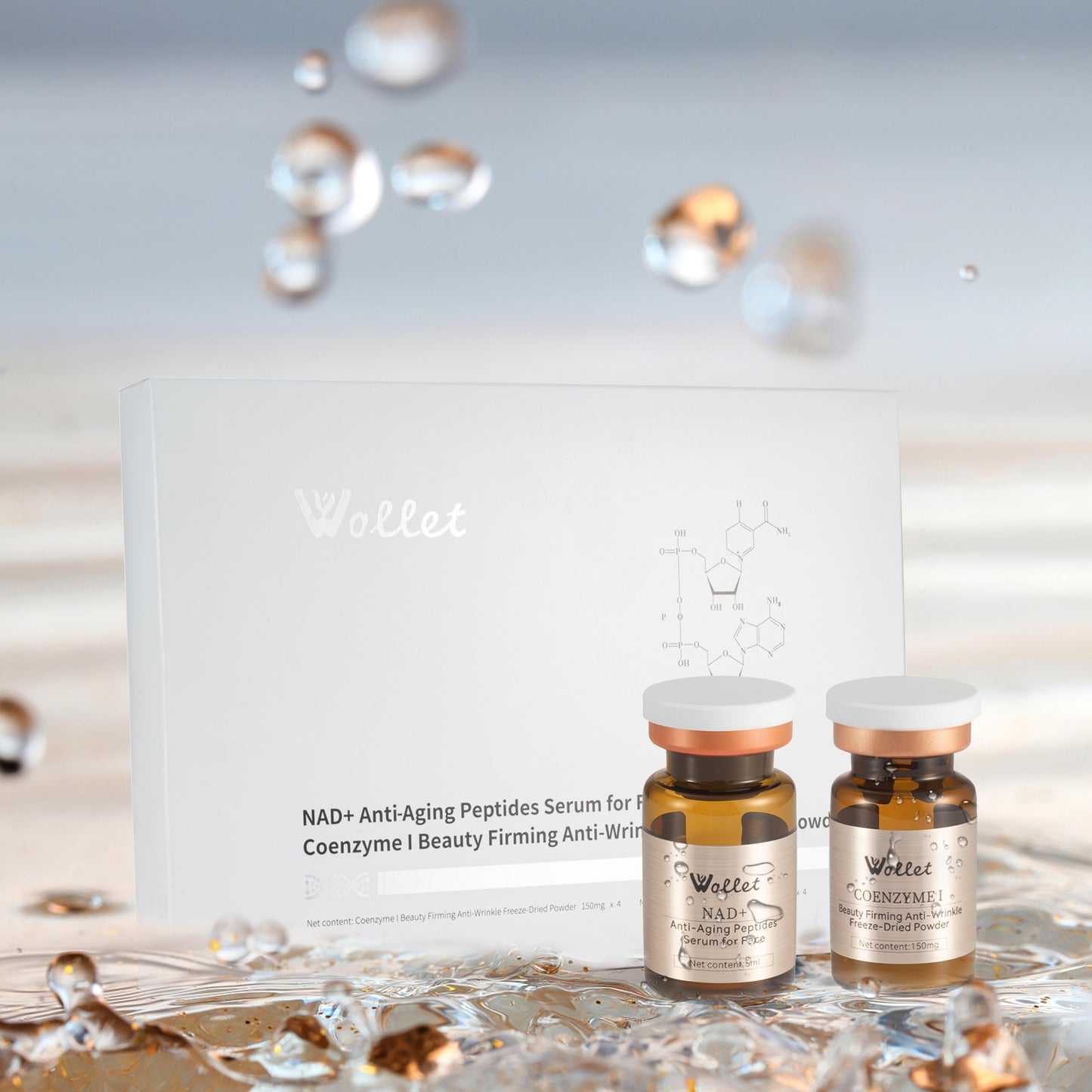 Anti Aging Peptide Serum – Collagen, NAD+, Niacinamide & Hyaluronic Acid | Lifting & Skin Renewal Without Microneedling | Wrinkle Repair, Firming & Brightening | Fragrance-Free