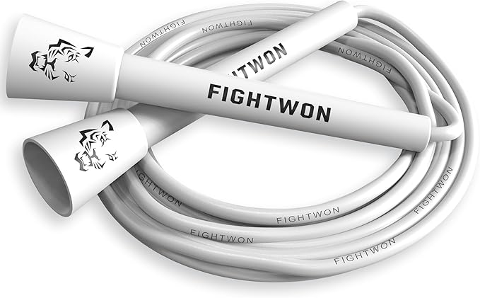 5mm PVC Jump Rope for Fitness | Adjustable Indoor/Outdoor Skipping Rope with Unbreakable Handles | Ultra-Strong PVC & White Grips