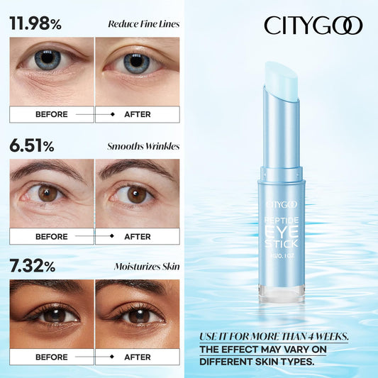 CITYGOO Retinol Eye Stick With Collagen, Hyaluronic Acid For Dark Circle, Under Eye Cream Anti Aging, For Puffiness and Bags Reduces Fine Lines (Peptide Moisturizing Eye Stick, 1pcs)