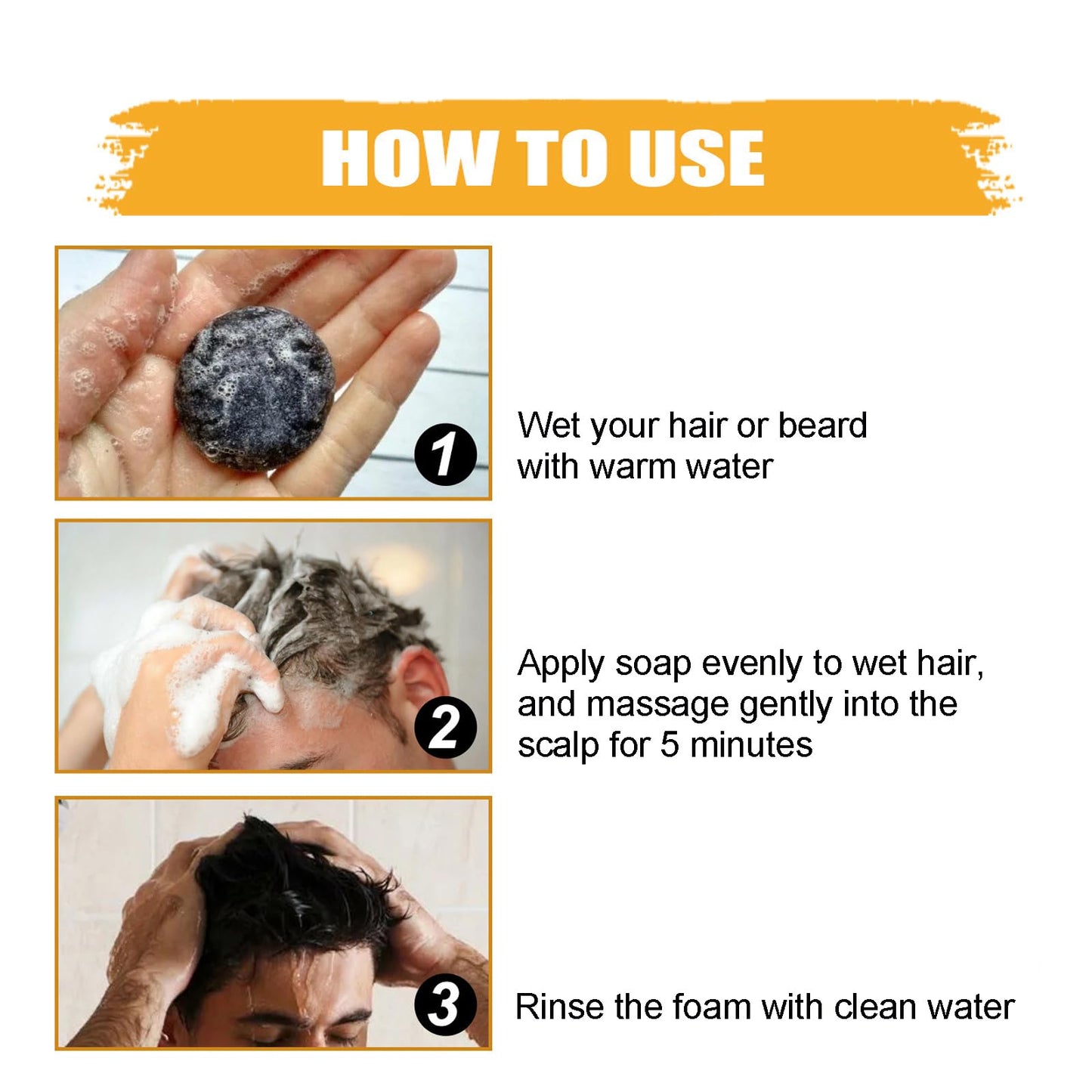 Gray Hair Reverse Bar Soap, Mane Gray Reverse Bar for Men Women, Natural Darkening Shampoo Soap for Hair Hydrating & Moisturizing Vegan, pH balanced (2PCS)