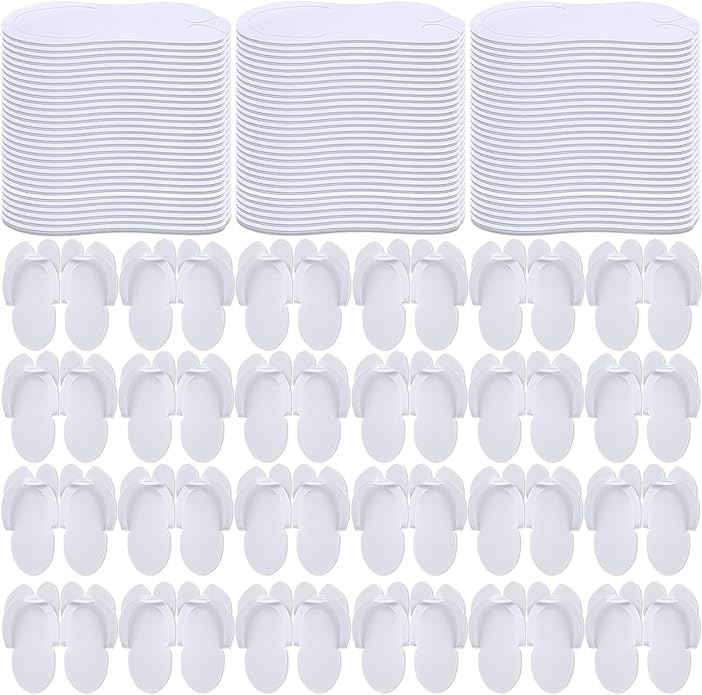 JaGely 90 Pairs Disposable Pedicure Slippers Bulk, Pedicure Flip Flops Disposable Anti Slip EVA Foam Spa Slippers Sandals for Guests Women Girls Kids Foot Bath Nail Salon Party Supplies