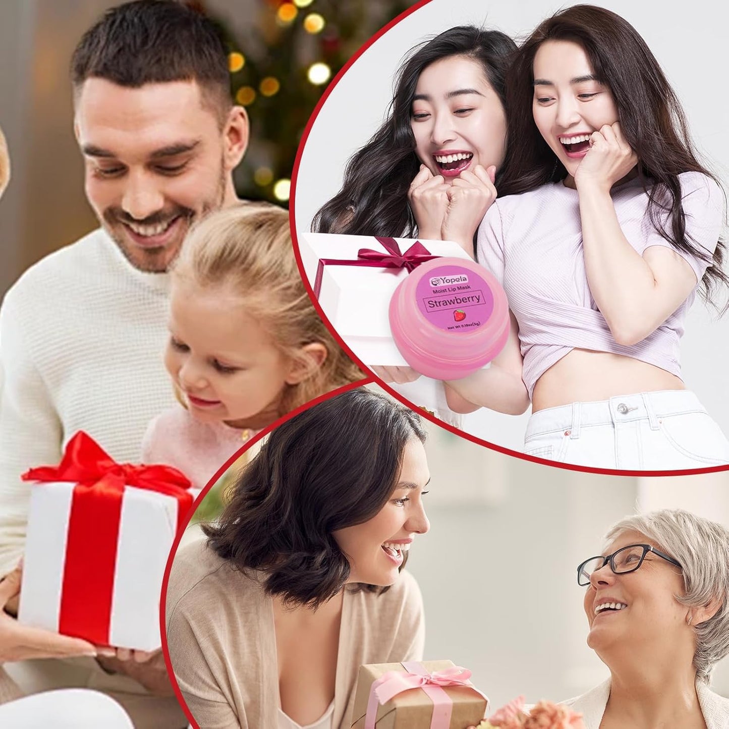 6 Pack Cute Lip Mask Sleeping Overnight for Dry Lips with Coconut Oil and Beeswax -Smoothing Hydrating Softening Plumoing Moisturizing with Small Lip Brush 6 Flavors Gift for Women 0.18 Oz