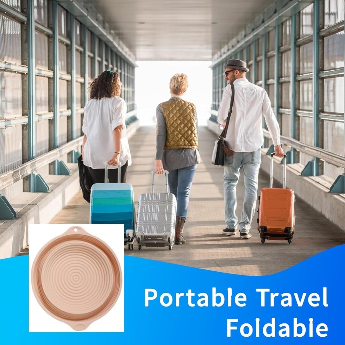 Ksdhotware Portable Silicone Bowl for Dipping Face Ice Bath, Collapsible Facial Ice Therapy Washbasin, Home & Travel Facial Ice Bath Bowl