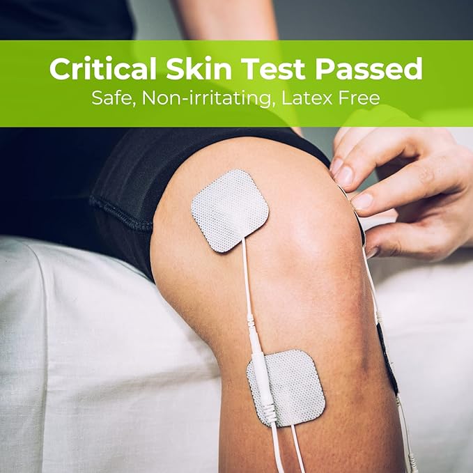 AUVON TENS Unit Replacement Pads Combination Set, 20 Packs Multiple Sizes Electrodes for TENS Unit, Reusable and Latex Free Pigtail TENS Pads for Multiple Pain Relief, 2mm Connector