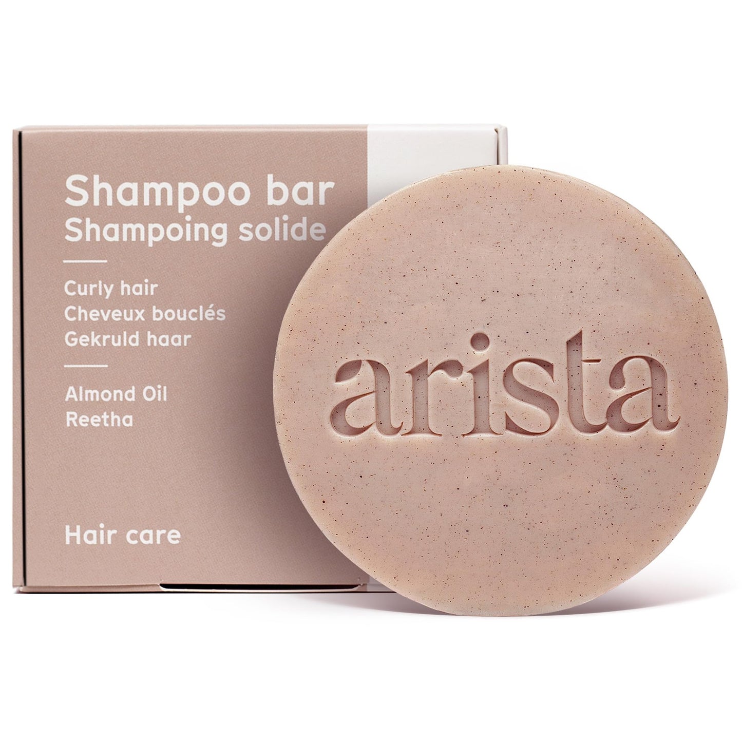 Arista Ayurveda Shampoo Bar with Curly Hair Sweet Almond Oil, Reetha Fruit Powder & Shea Butter, Moisturizing for Curly Hair, Travel size