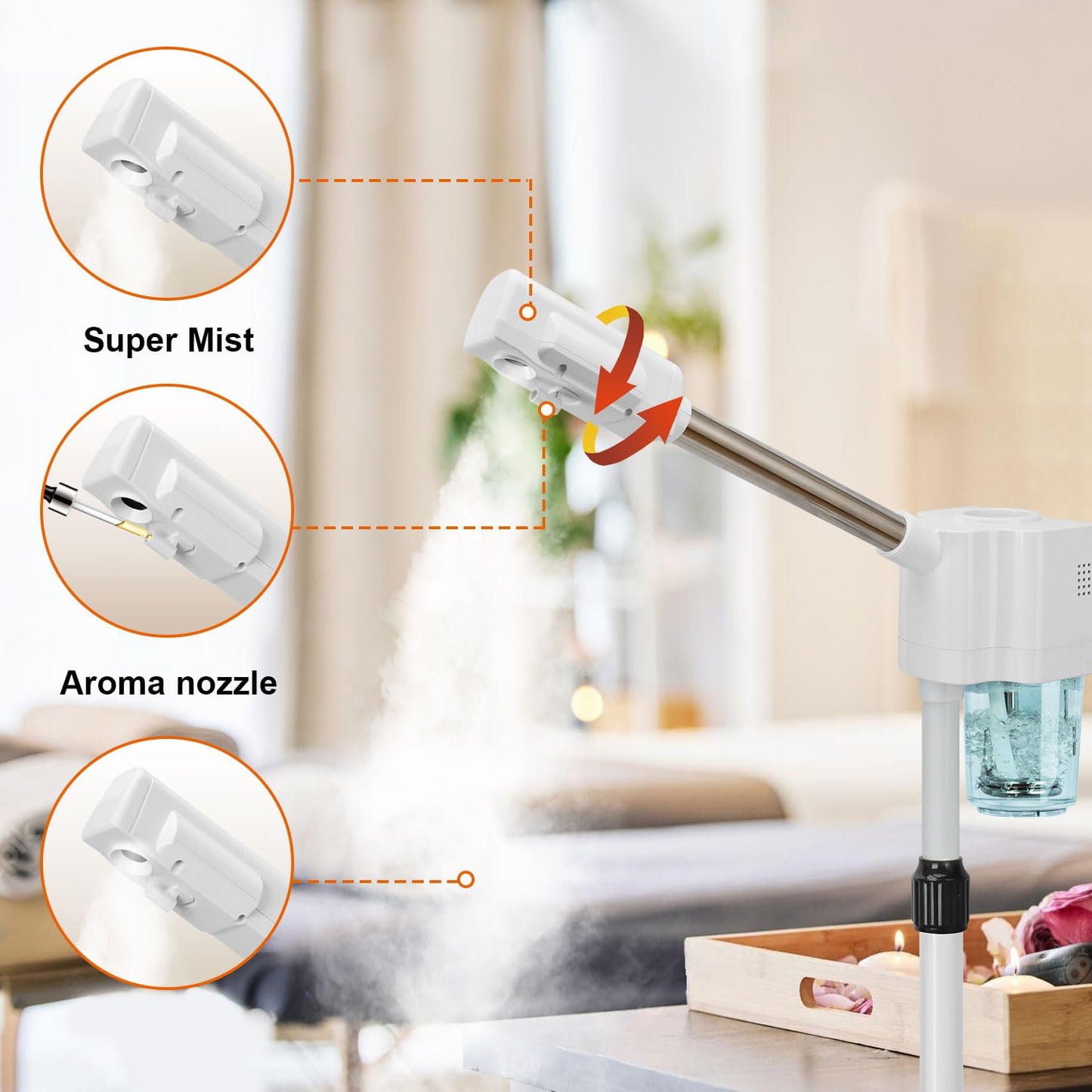 JOSTZHXIN Professional Facial Steamer, Esthetician Face Steamer Hot Mist, Facial Steamer for Home Beauty Salon Spa