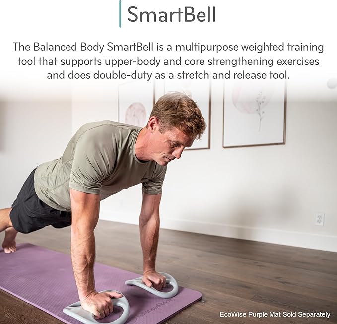 Balanced Body SmartBell Ergonomic Two-Handed Pilates Exercise Weight, Pilates Dumbbell, Exercise Equipment for Home Gym or Pilates Studio Use