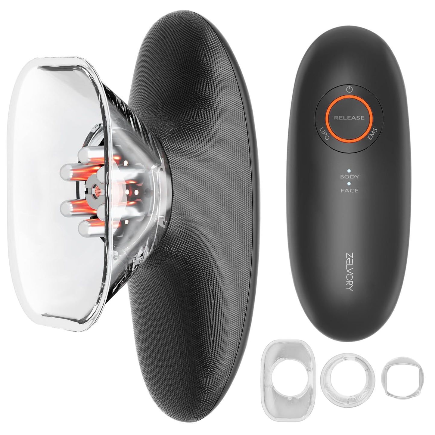 3-in-1 Body Sculpting Machine for Cellulite Remover, Electric Cellulite Massage Tool for Legs Belly Stomach Arms Fat, Home Used Body Sculptor Device with 3 Cups for Skin Tightening, Lymphatic Drainage