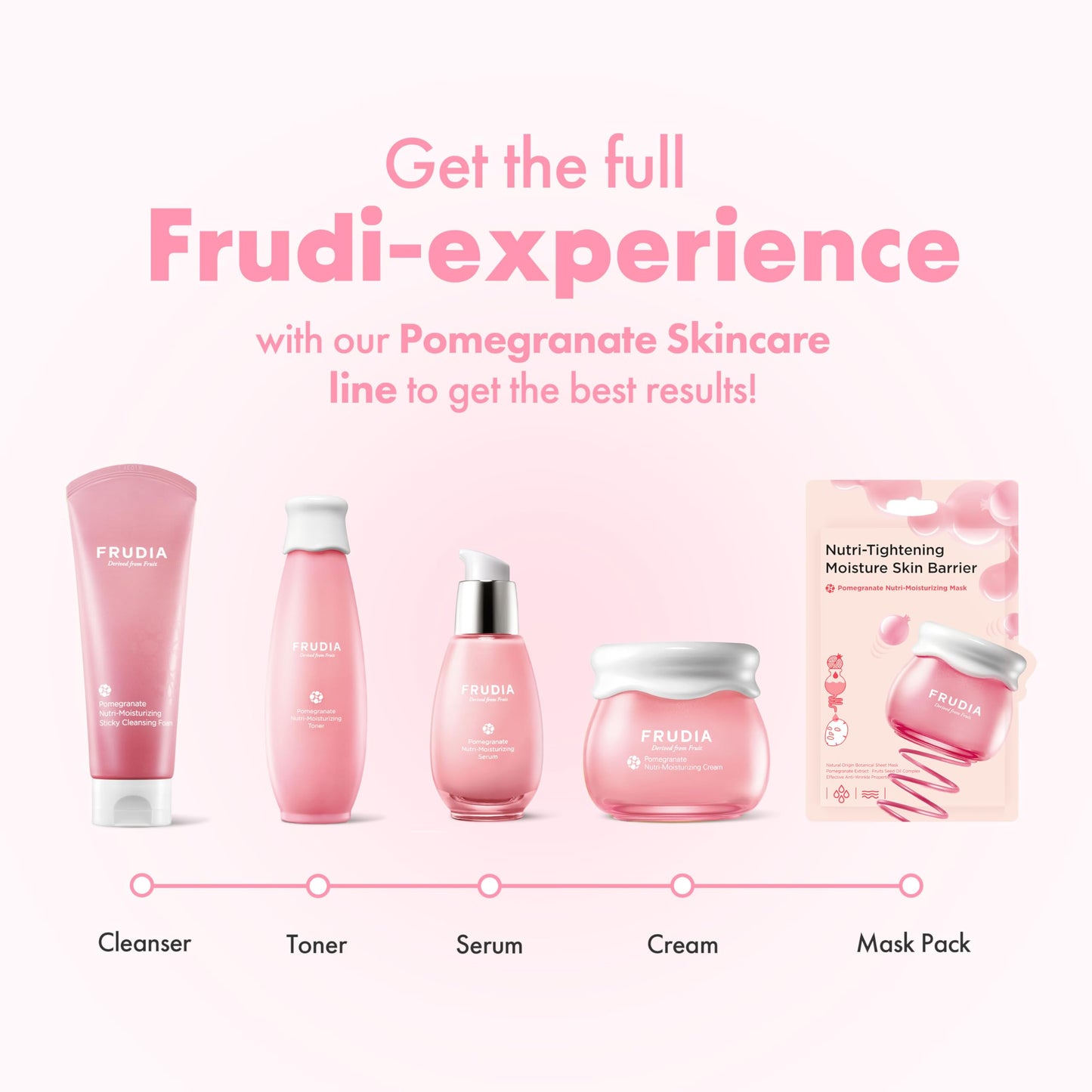 FRUDIA Pomegranate Nutri-Moisturizing Face Cream, Korean Face Moisturizer w/63% Pomegranate Extract, BL-FILL UP & Vegan Collagen for Anti-Aging (0.35 fl oz)