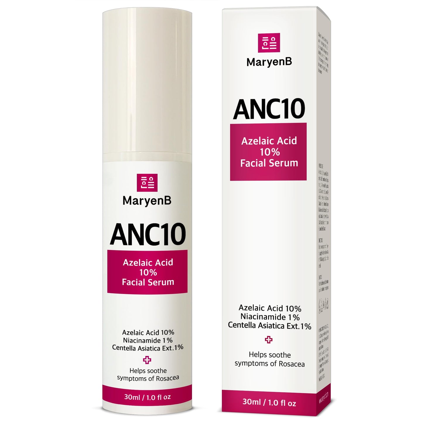 Azelaic Acid 10% Facial Serum with Niacinamide & Cica - Face Serum for Uneven Skin Tone, Redness Relief, Blemish-Prone Skin - Korean Skincare, 1 Fl Oz (30ml)