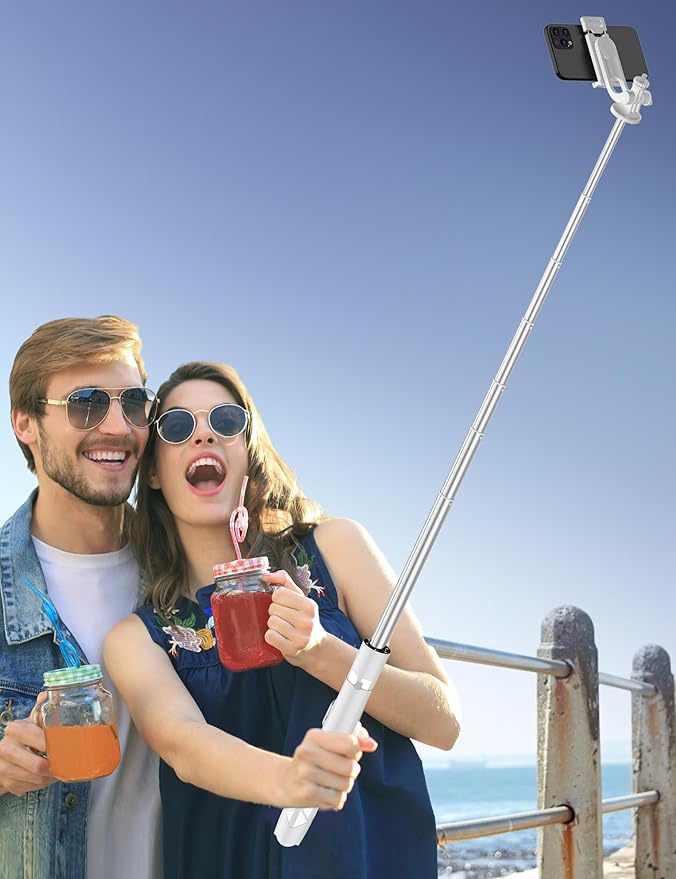 71" Phone Tripod Selfie Stick, All-in-1 with Remote, Extendable Cell Phone Tripod for iPhone, Smartphone Stand for Selfie/Video Recording/Photo/Live Stream/Vlog