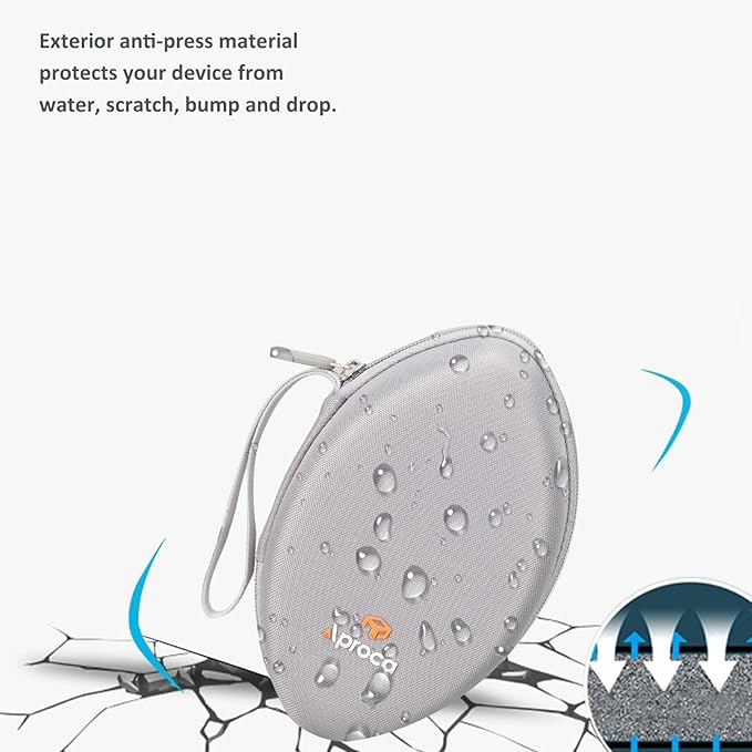 Aproca Hard Travel Storage Case, for AILIHEN C8 / Artix CL750 / ELECDER i39 Headphones Folding Lightweight Headset (Grey)