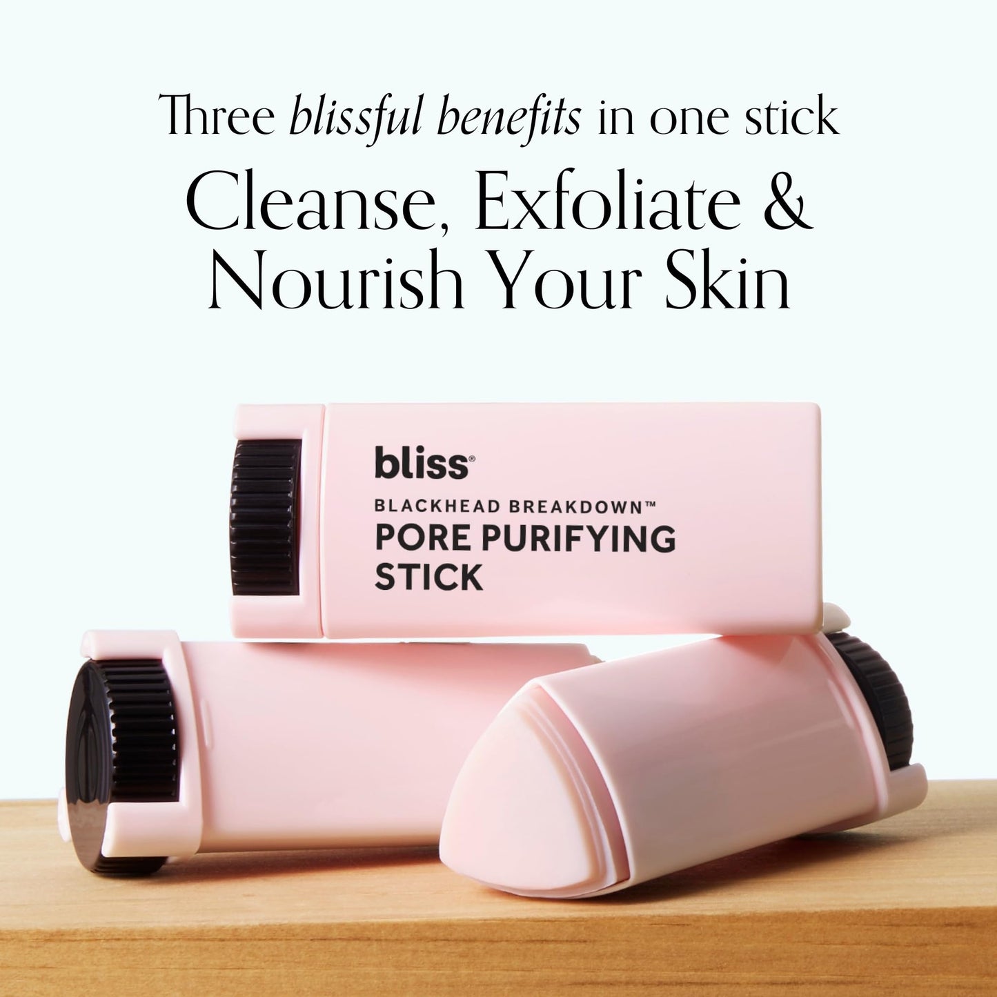 Bliss Blackhead Breakdown - Blackhead Purifying Stick - Extracts Pore Clogging Debris - Formulated with Pink Clay & Salicylic Acid