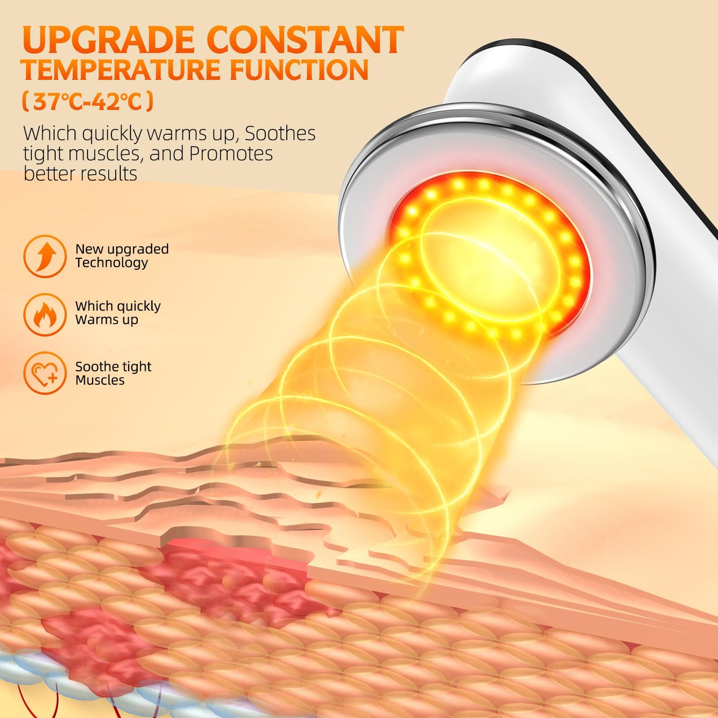 Body Sculpting Machine - Professional Handheld Cordless Cellulite Massager - Suitable for Belly, Neck, Legs, Hip, Arms