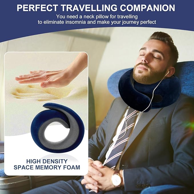 2024 New Memory Foam Travel Pillow for Airplanes,Neck Pillow for Traveling,Neck Plus Travel Pillow,Neck Plus Travel Neck Pillow