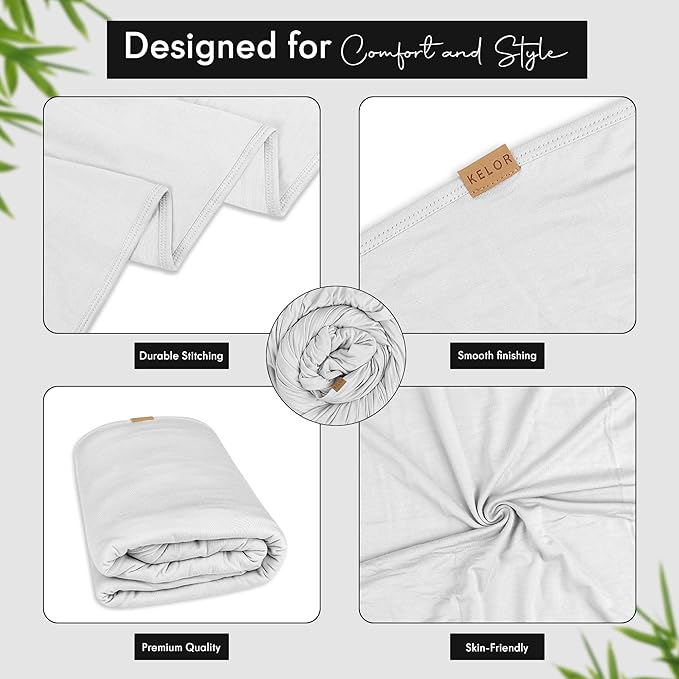 K E L O R Luxury Cooling Travel Blanket - Stretchy, Lightweight Soft & Breathable Shawl Wraps for Women