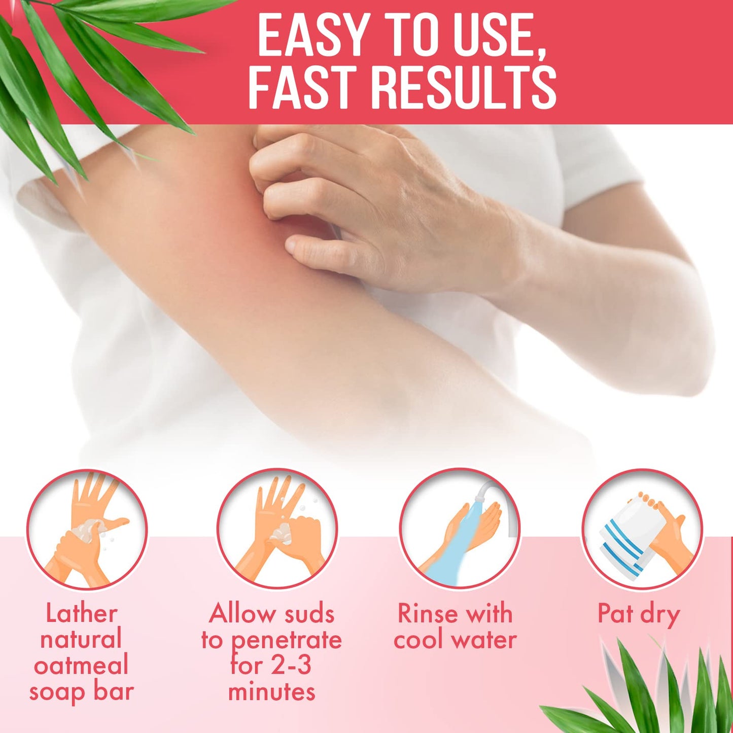 Calamine Soap Bar for Itching – All Natural Instant Itch Relief – Calming Calamine Soap for Itchy Skin, Insect Bite, Eczema, Ivy Rash, Chicken Pox – Pure Raw Anti-Itch Defense Cleansing Skincare