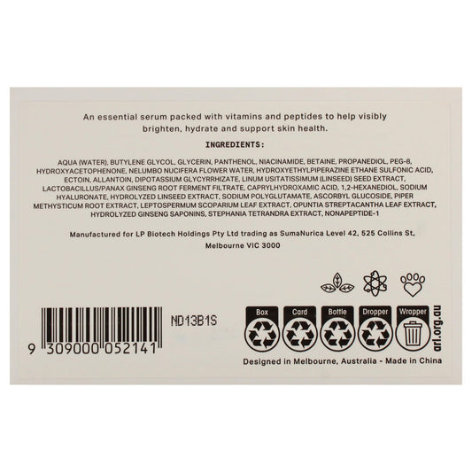 SumaNurica Nonapeptide Niacinamide Rejuvenating Serum Mini - Brightening Face Serum Improves Texture, Boost Hydration - Face Oil Brightens Complexion - Vegan and Fragrance Free - 6 x 0.33 oz