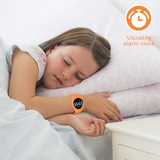 Kids Watches for Girls Boys Digital Sport Watch with Step Counter Pedometer Vibration Alarm Clock, No App Waterproof Fitness Tracker Kids Watch Boys Girls Teens Students Ages 5-16