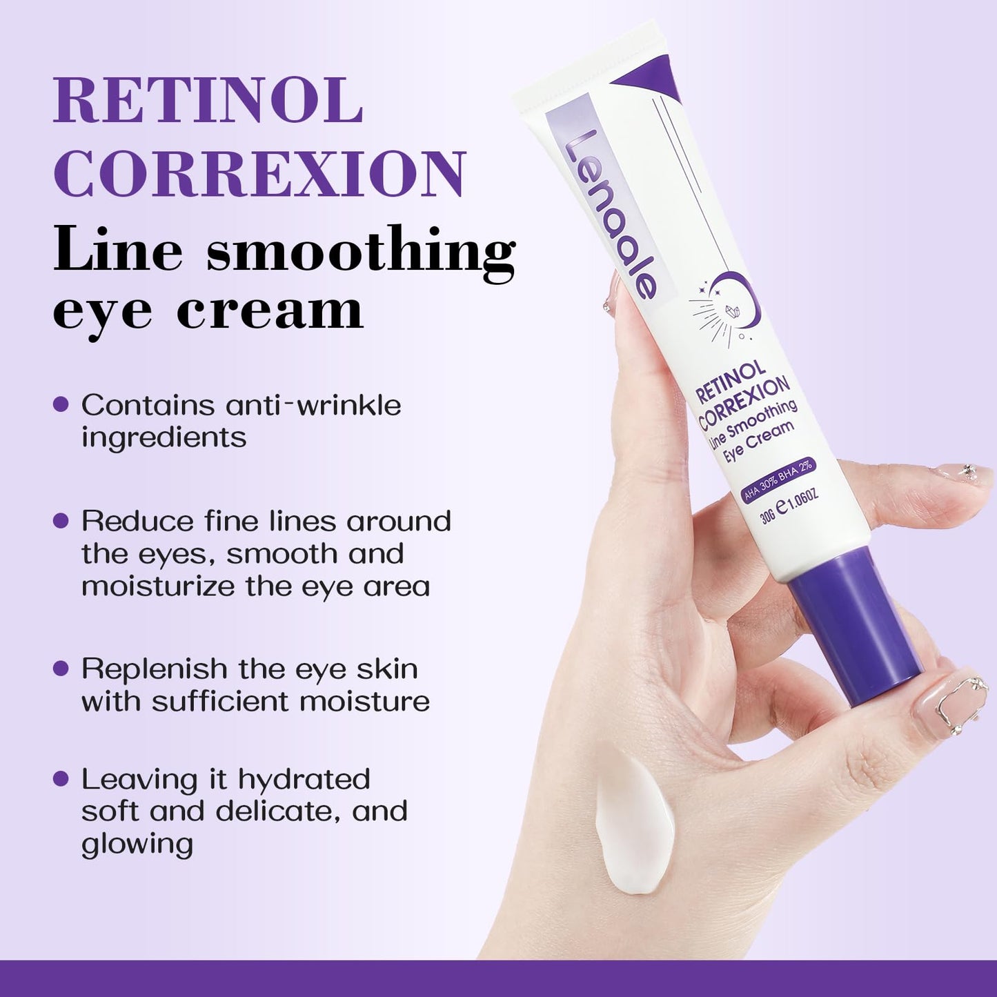 Eye Cream, Retinol Eye Cream for Dark Circles, Puffiness Anti Aging, With Hyaluronic Acid, Peptides, Caffeine Reduces Bags, Smooths Wrinkles & Fine Lines, Dark Circles Under Eye Treatment