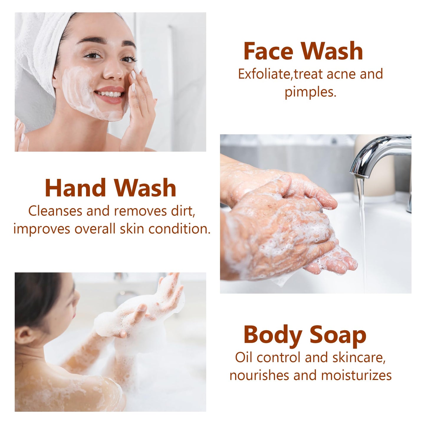 PALFICAB Papaya Soap Face & Body Wash, Natural Gentle Exfoliation Soap for All Types – Reduce Acne, Cleanse Scars & blackhead – with Papaya, Coconut Oil & Shea Butter, Purple Foaming Net, 3 Bars