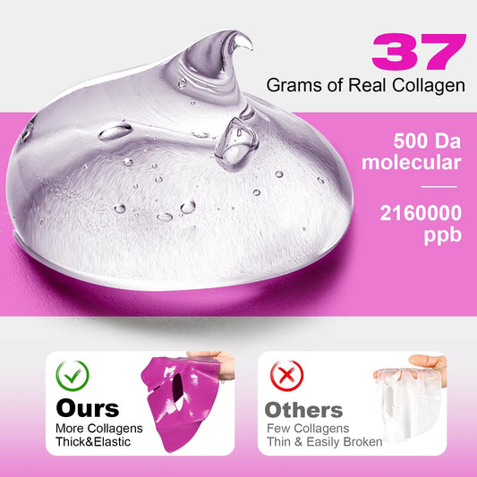 Glam Lady Bio-Collagen Face Mask Korean Skincare Hydrating Anti Wrinkle Lifting Overnight Real Deep Mask with Niacinamide and Hyaluronic Acid