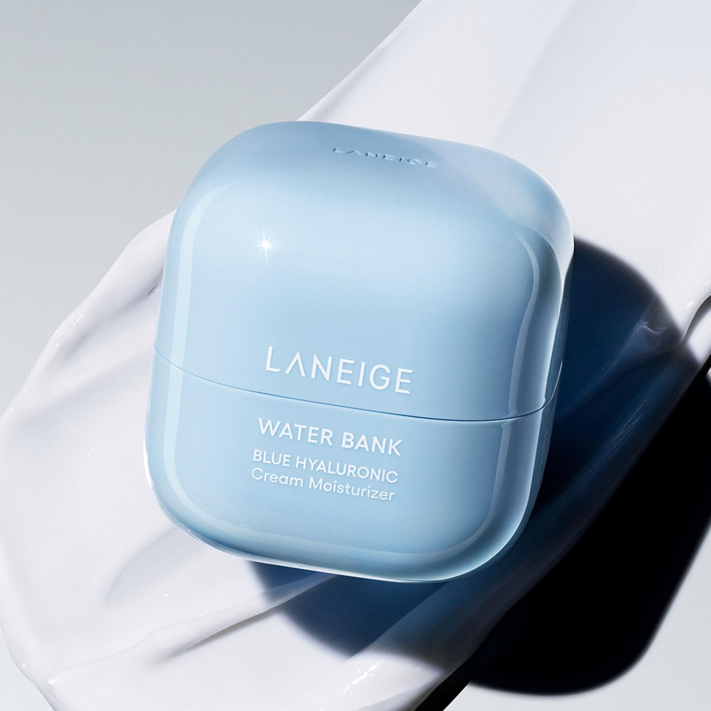 LANEIGE Water Bank Blue Hyaluronic Cream Moisturizer Mini: Hydrating Korean Face Cream with Squalane & Ceramide for Skin Barrier Support, Dermatologist-Tested