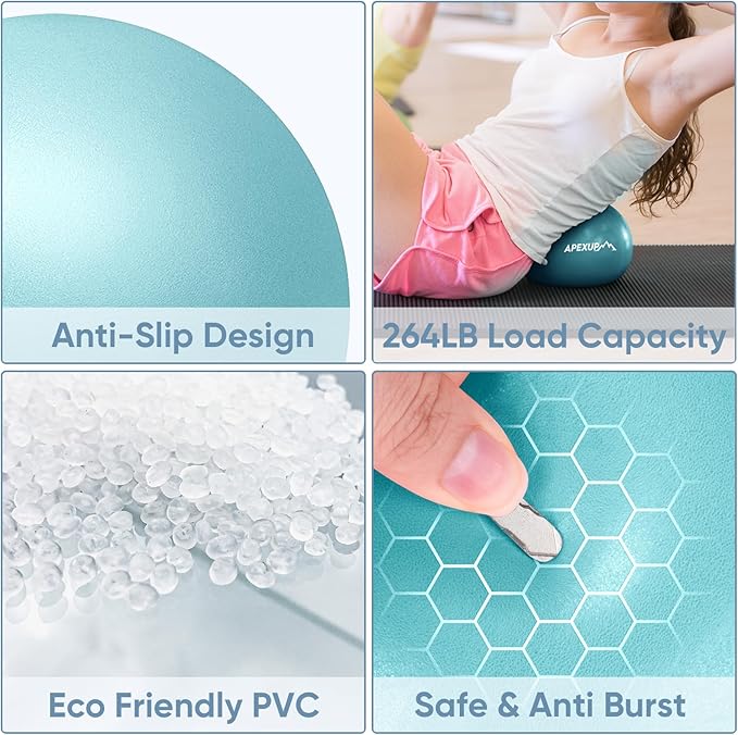 APEXUP Yoga Ball Exercise Ball Anti Slip Heavy Duty for Fitness, Balance & Core Workout