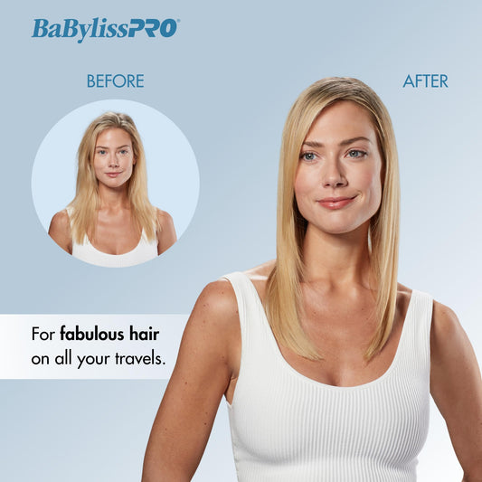 BaBylissPRO Nano Titanium Travel Dryer, Blue