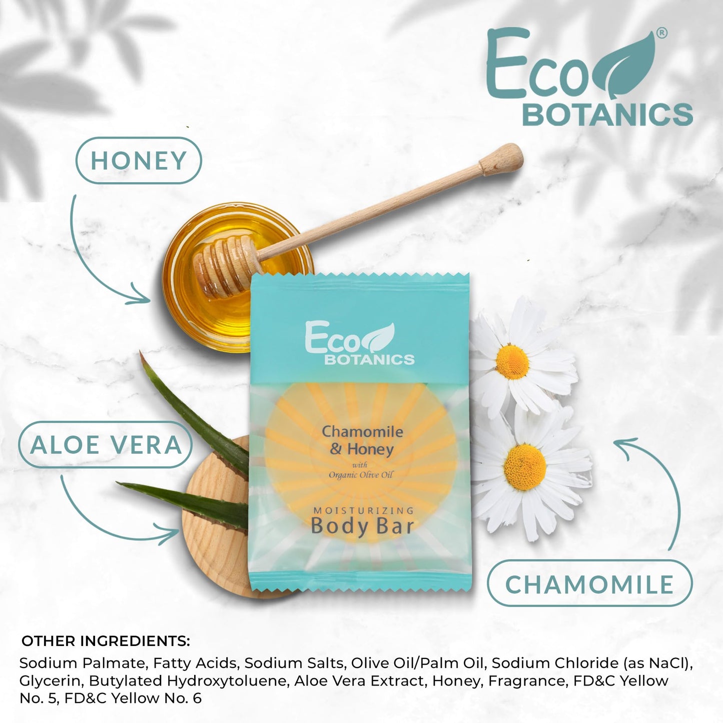 Eco Botanics Travel-Size Hotel Body Bar Soap, 0.89 oz (Case of 100)
