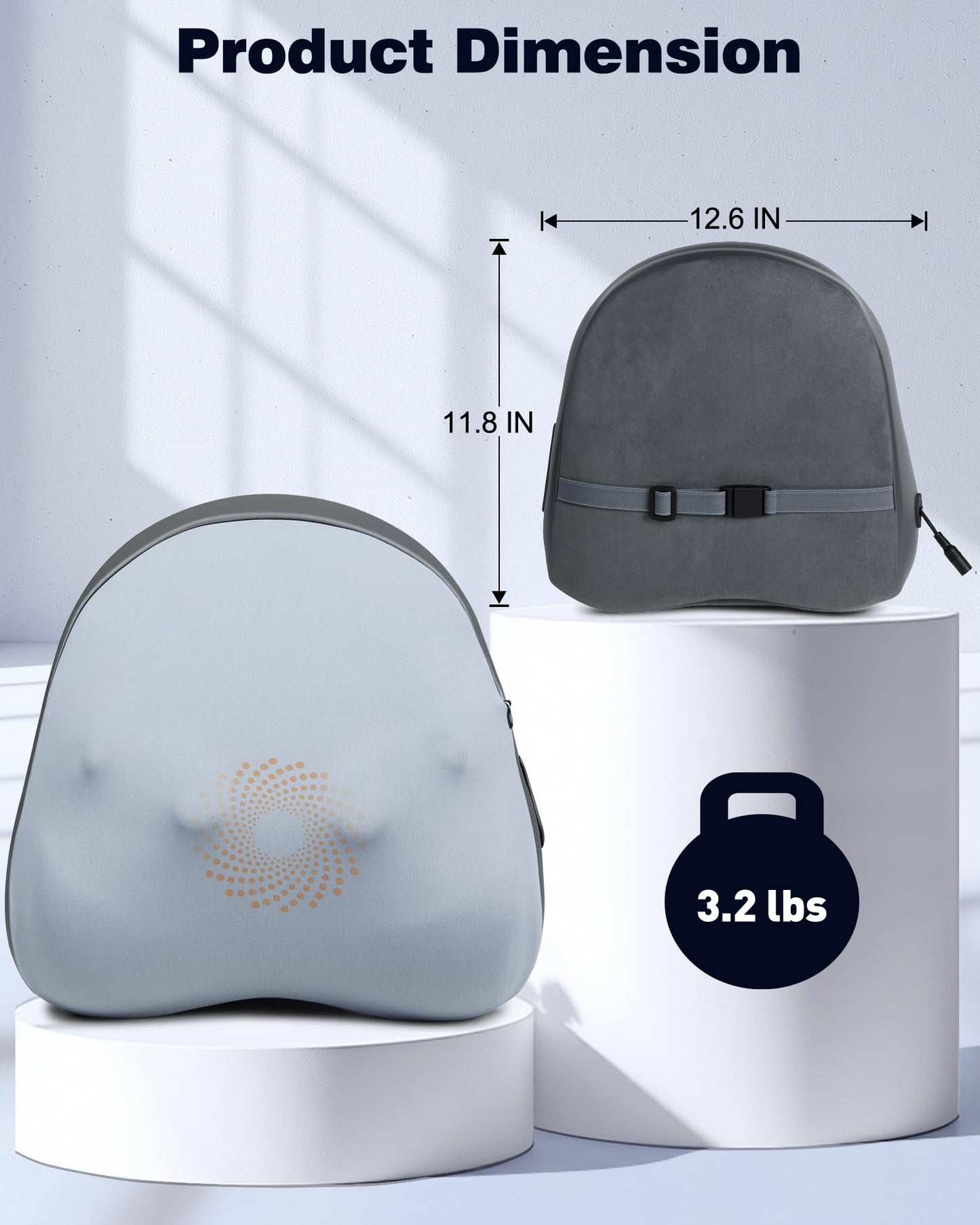 JZBRAIN Shiatsu Back and Neck Massager with Heat – Deep Kneading Massage Pillow for Relaxation – Corded Design for Full Body Use - for Loved Ones