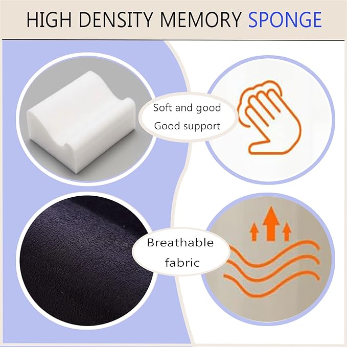 Foot Rest for Under Desk at Work,at Work Soft Ergonomic Footrest,Support Foot Pillow,Heel Chair,Leg Elevation Pillow,(Black)