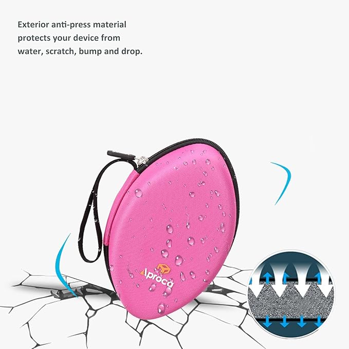 Aproca Hard Travel Storage Case for AILIHEN C8 / Tribit XFree Tune Headphones Folding Lightweight Headset (Red)