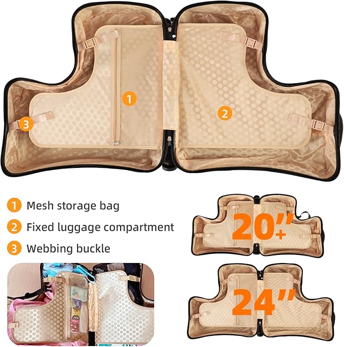 Kids Ride On Suitcase with Wheels, Scooter Luggage for Toddlers Travel, Durable Children's Suitcase for Boys & Girls Ages 2-12 Years