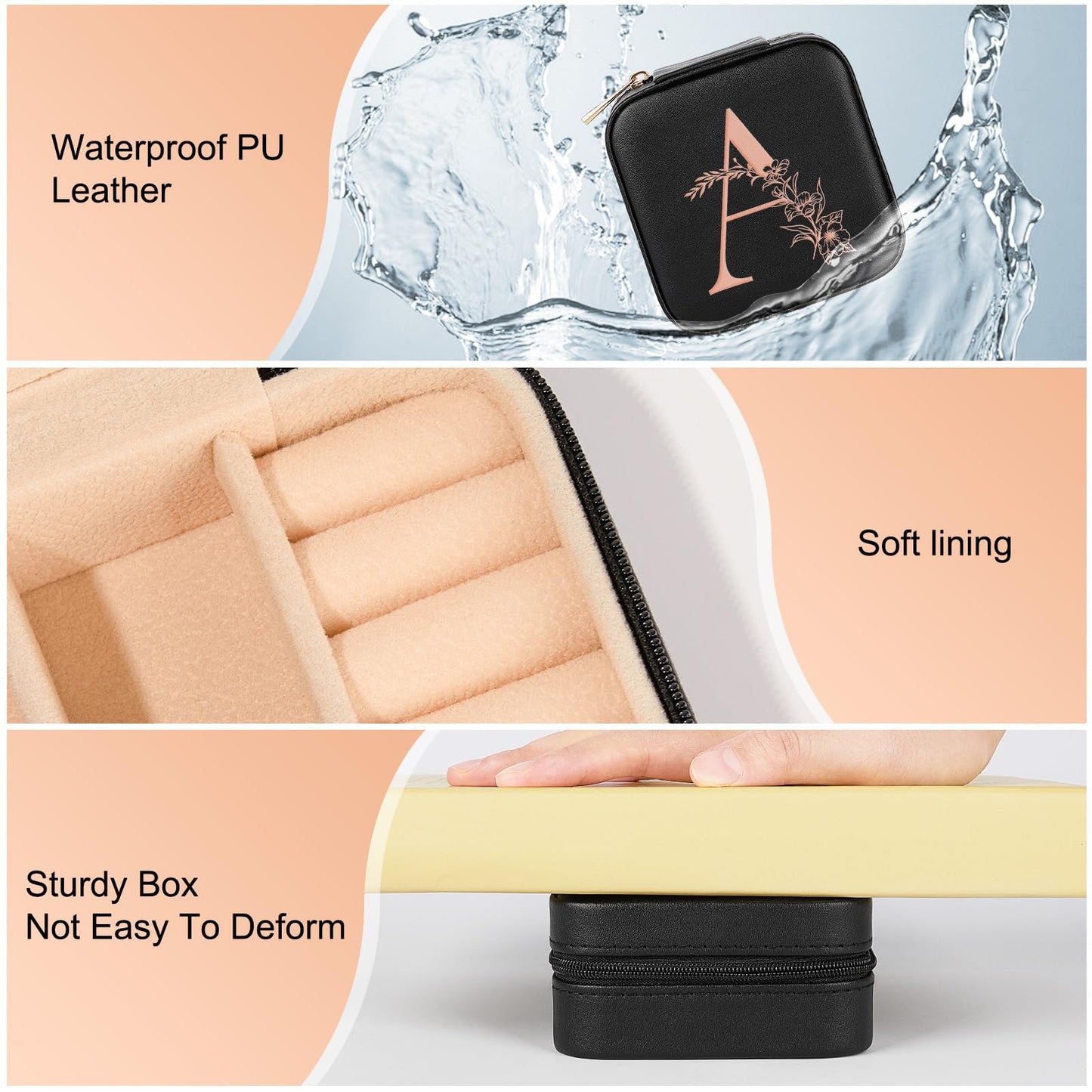 Unicorn Castle Travel Jewelry Case For Women Travel Jewelry Organizer With Mirror Jewelry Organizer Box Small Jewelry Box For Travel Essentials, A