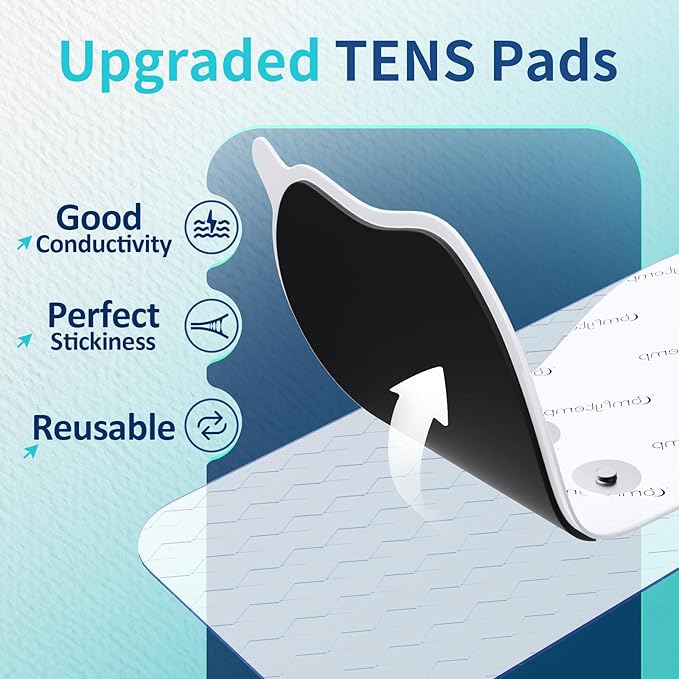 Comfytemp Wireless TENS Unit Muscle Stimulator, FSA HSA Eligible Rechargeable Tens Unit for Pain Relief with Remote Control, Portable Pulse Muscle Stimulator for Back Shoulder Sciatica, 15 Modes