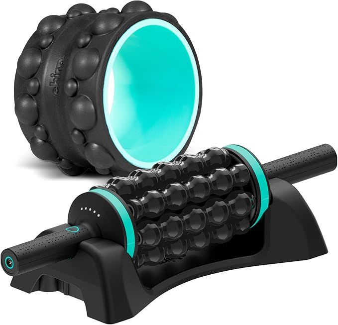 Chirp RPM + XR 6" Wheel Bundle - Rolling Percussive Massager and Foam Roller Wheel, Supports Deep Tissue Massage and Back Pain Relief