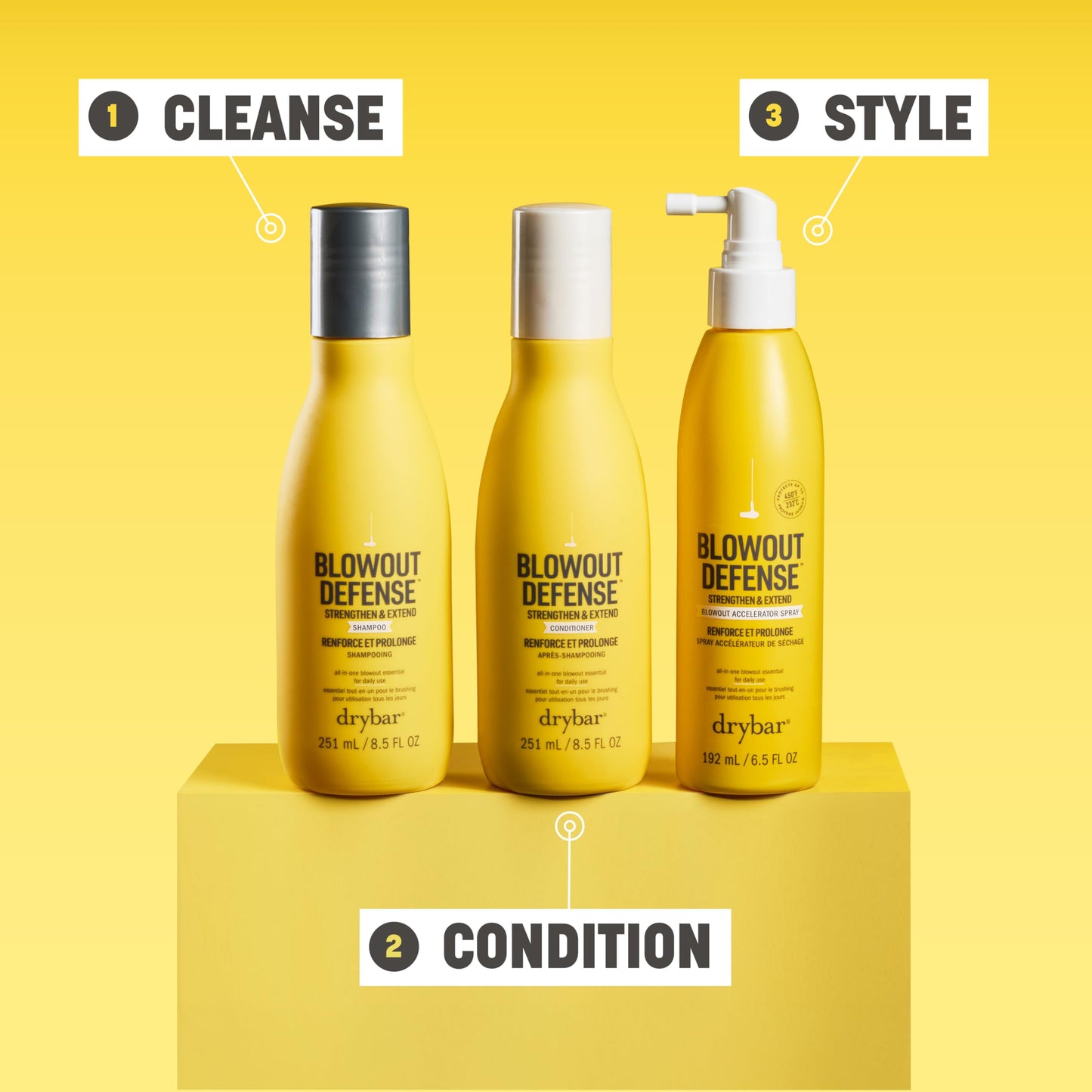 Drybar Blowout Defense Strengthen & Extend Shampoo, Hydrates, Detangles, Reduces Breakage, and Maintains Smooth, No Build-Up, Long-Lasting Blowouts