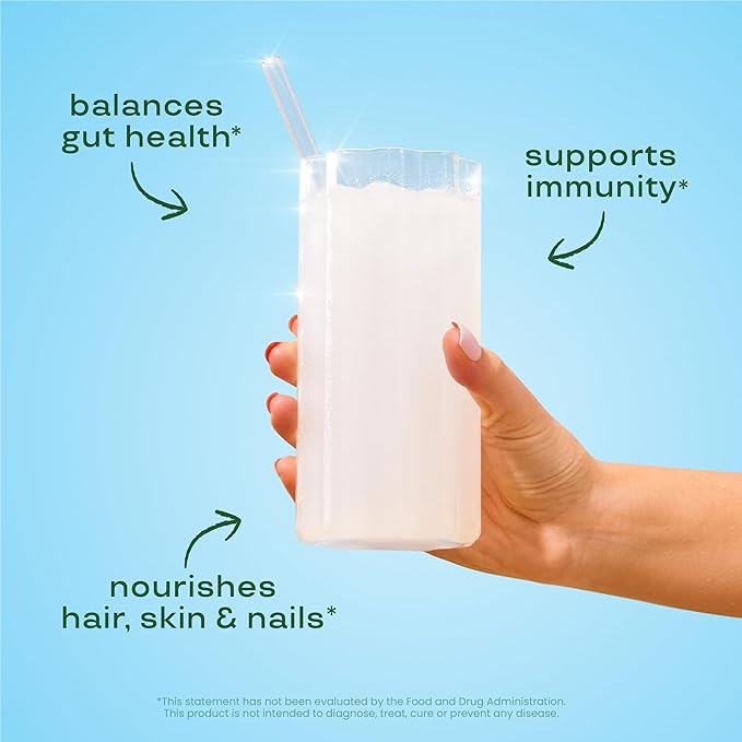 Bloom Nutrition Bovine Colostrum Powder with Vitamin B-12 for Gut Health, Immune Support, Hair Growth & Beauty Supplement | Unflavored, 25 Servings