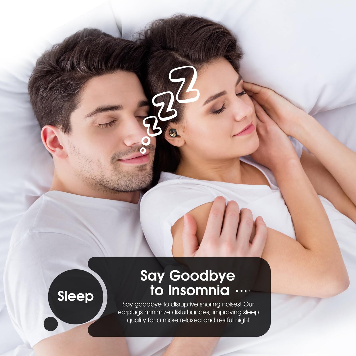 Ear Plugs for Sleeping Noise Cancelling,Soft EarPlugs for Concert,Reusable Ear Plugs for Noise Reduction with 8 EarTips,Silicone Hearing Protectio for Work and Travel(Black)