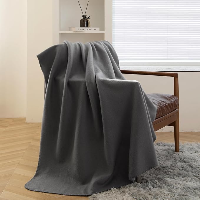 CAI TENG Fleece Throw Blanket Pack of 6 Blankets Bulk for Couch Bed 50x60 Kids Blanket Polar Fleece Fabric Soft Cozy Travel Blankets Lightweight Small Throws Wedding Gifts Yard Dark Grey