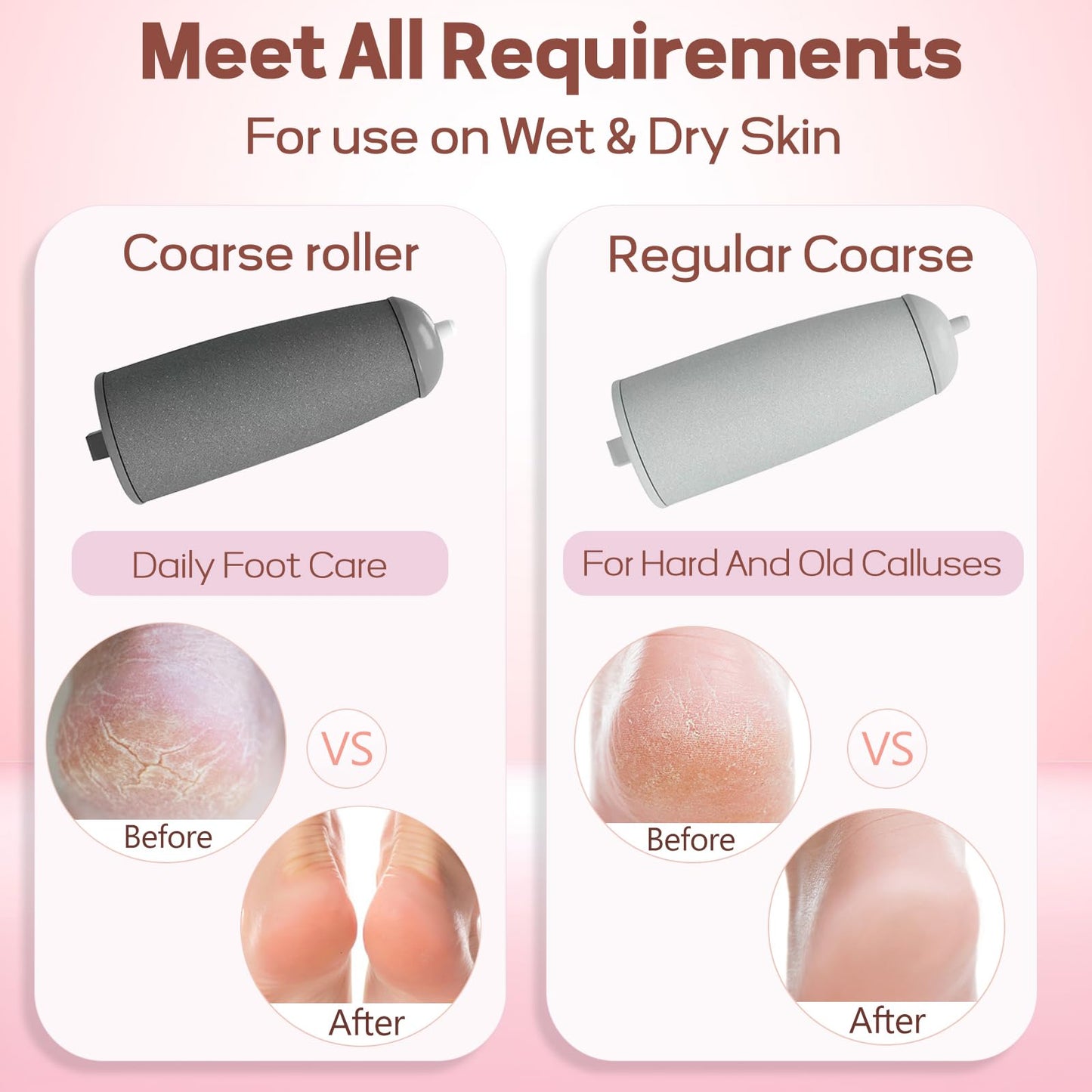 Callus Remover for Feet, ZABOUL Electric Foot Callus Remover Rechargeable Pedicure Tools Smooth Pedicure Wand Electronic Foot File, Feet Care for Removes Dry Hard & Dead Skin Ideal Gift