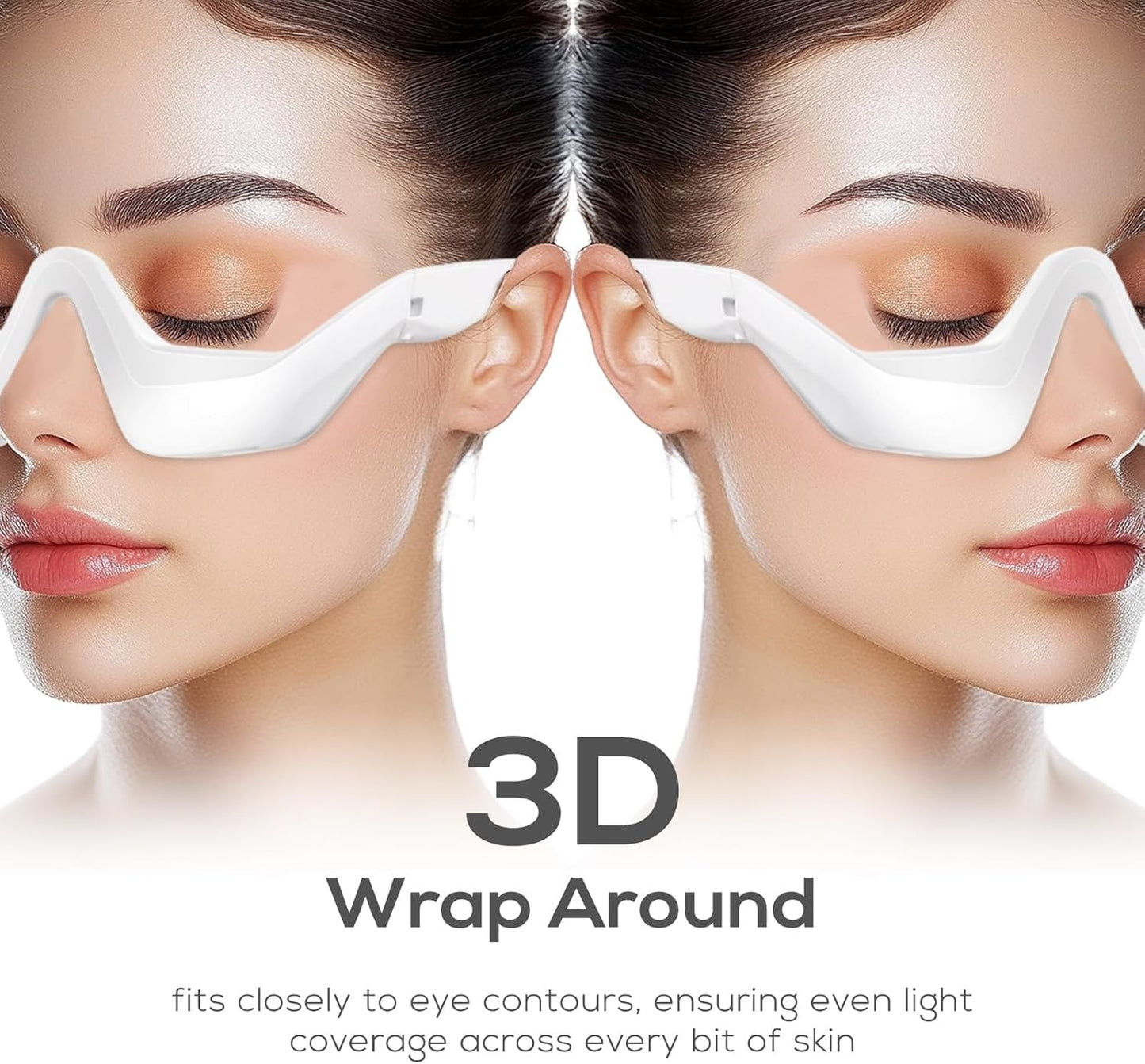 Under Eye Red Light Therapy Glasses - LED Eye Massager for Dark Circles, Puffiness, Wrinkles & Eye Strain Relief | Under Eye Red Light Therapy Device