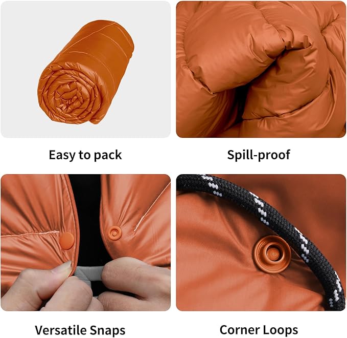 Camping Blanket, Packable Puffy Blankets Lightweight Windproof Waterproof for Outdoors,Hiking, Backpacking,Beach,Car,Picnic,Stadium