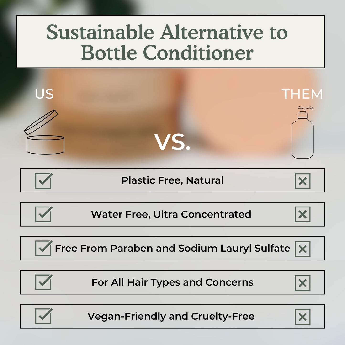 Zero Waste MVMT Conditioner Bar | Sweet Orange + Grapefruit | Eco-friendly Conditioner with Travel Container